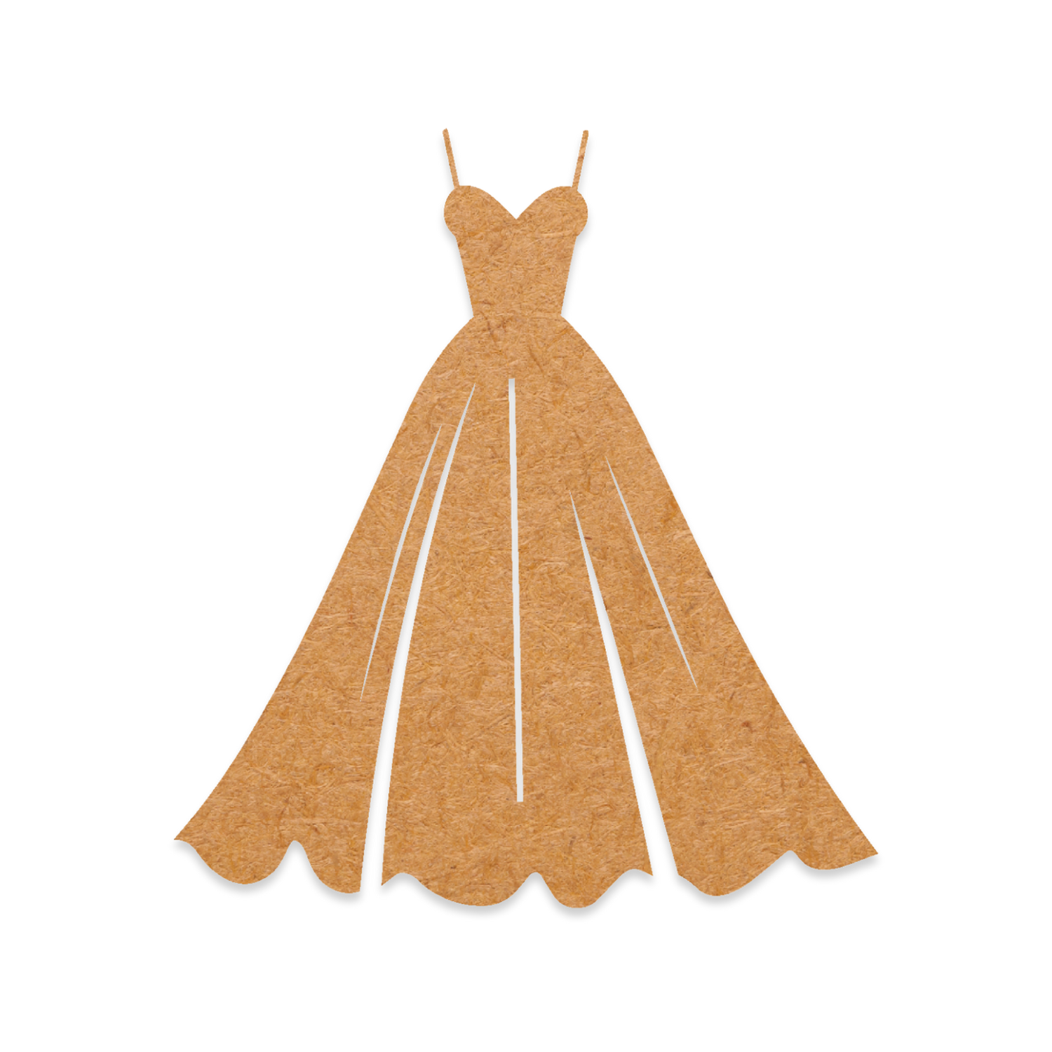 Our simple gown blank is intricately cut from 3mm MDF wood
