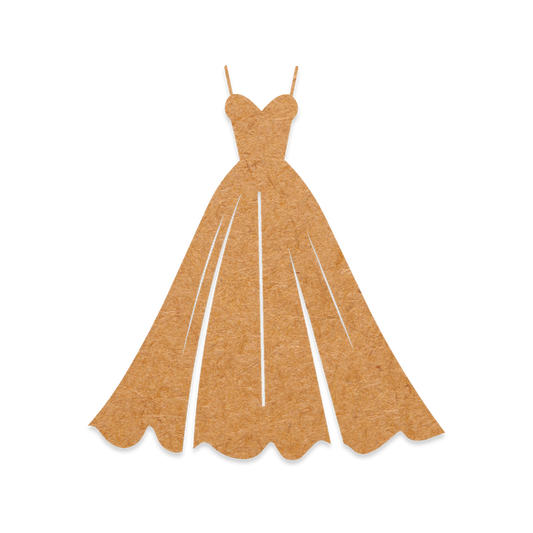 Our simple gown blank is intricately cut from 3mm MDF wood