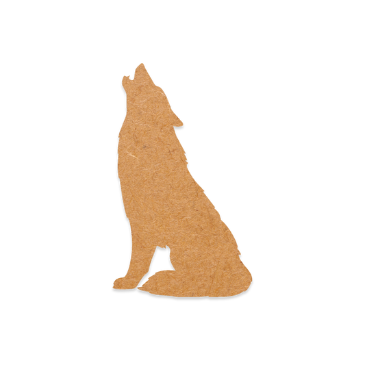 Our Sitting Howling Wolf is intricately cut from 3mm MDF wood.