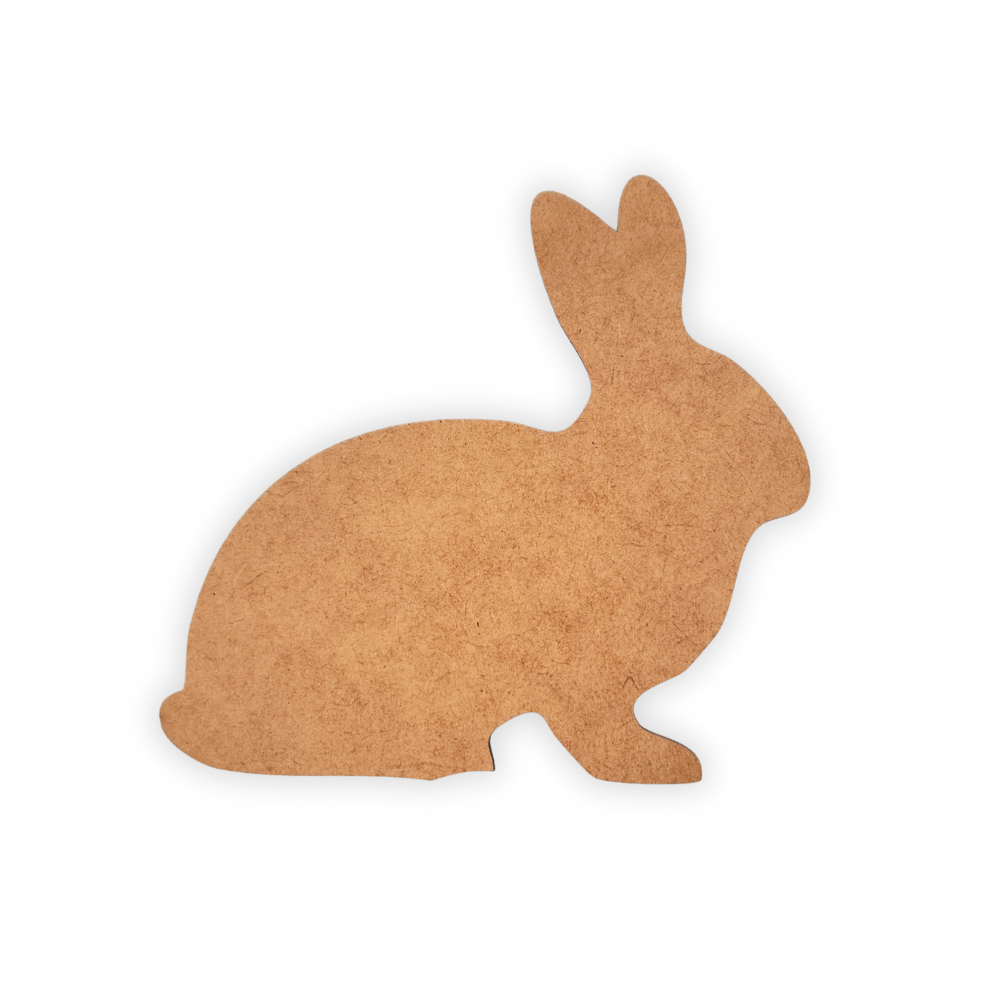 Our Sitting Rabbit is intricately cut from 3mm MDF wood.