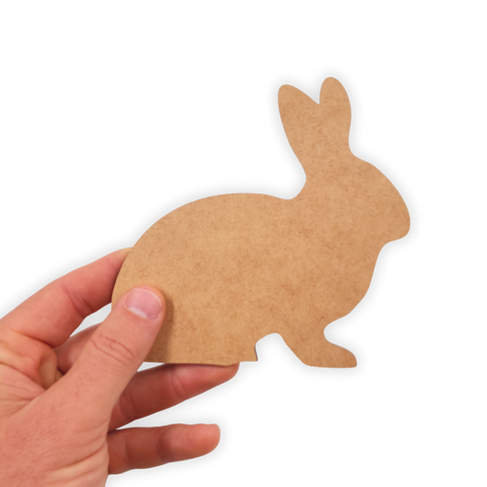 Our Sitting Rabbit is intricately cut from 3mm MDF wood.