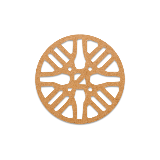Decorative Slice mandala wooden blank cut out of 3mm MDF