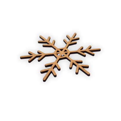 Geometric wooden snowflake for Christmas
