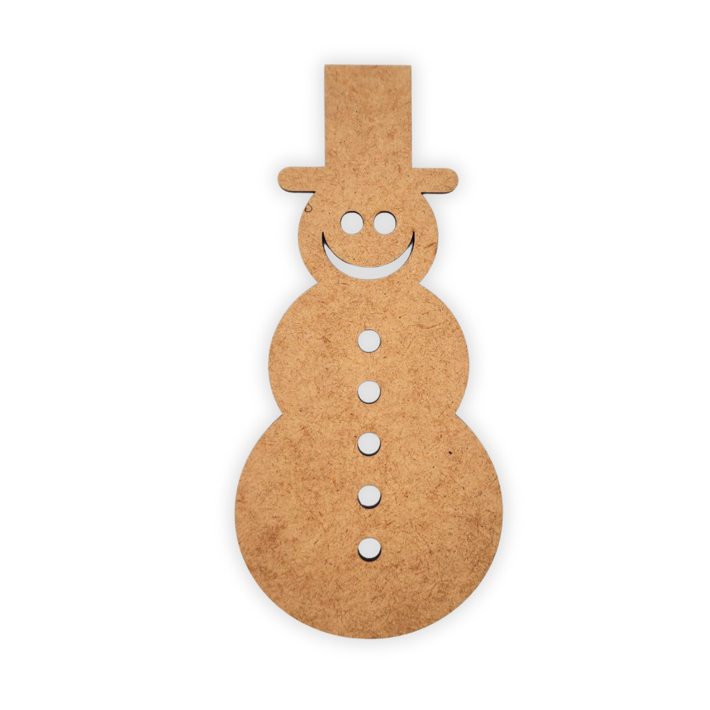Snowman Christmas wooden decoration