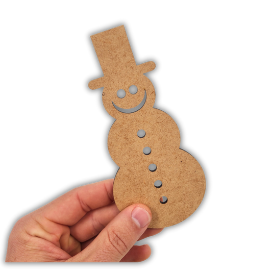 Snowman Christmas wooden decoration