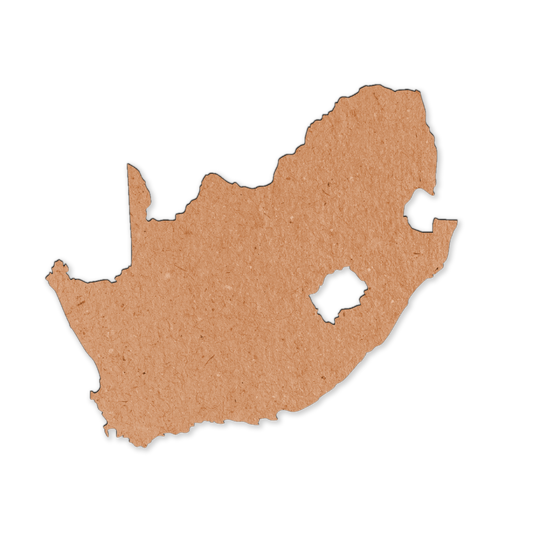 Wooden blank South Africa map cutout