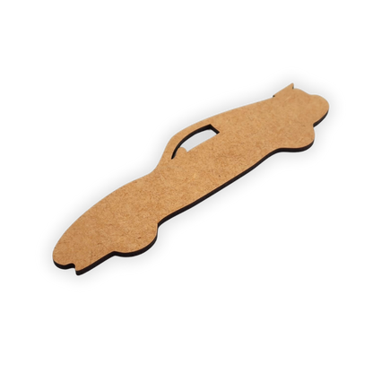 Porsche sports car wood cutout
