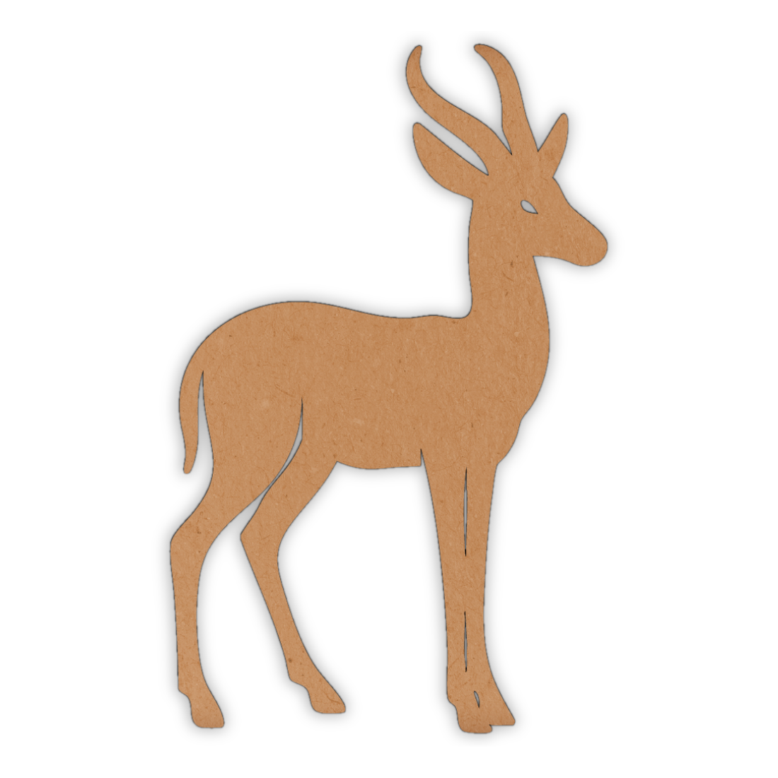 Wooden springbok in the Kalahari cutout