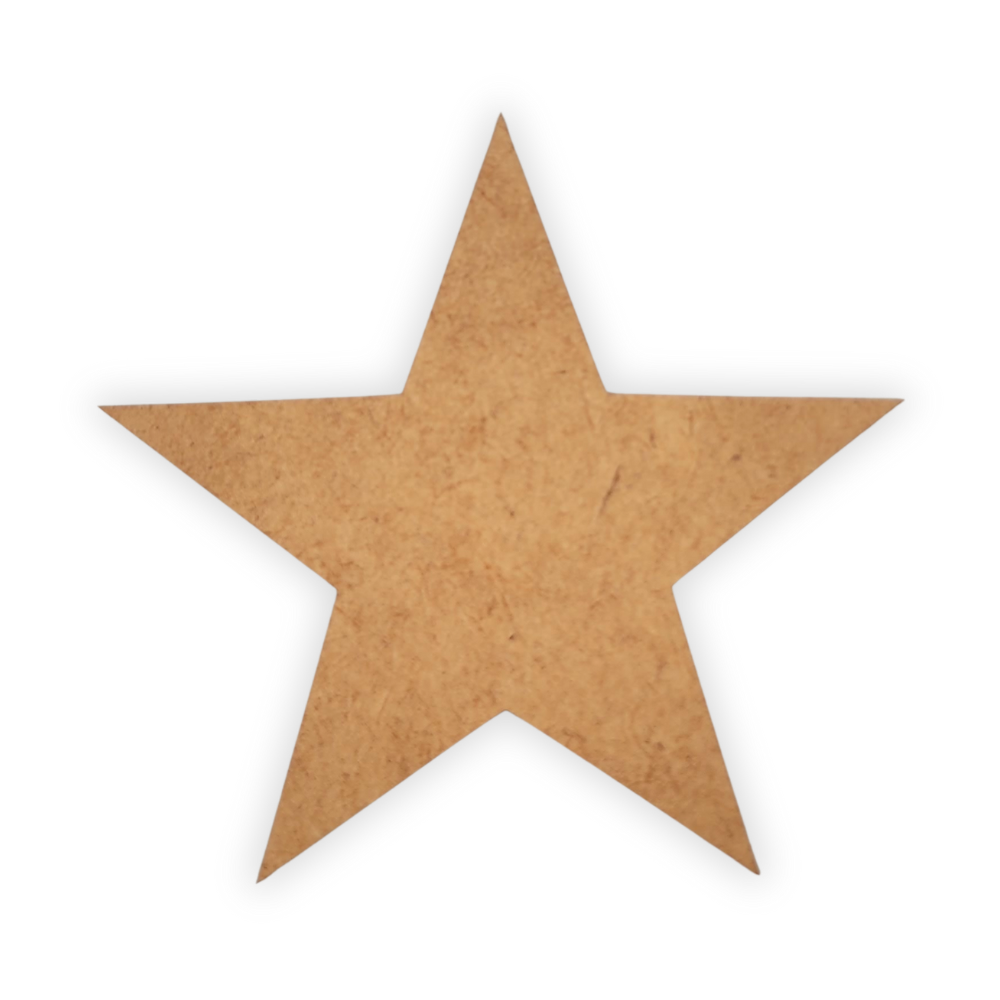 Wood star cutout