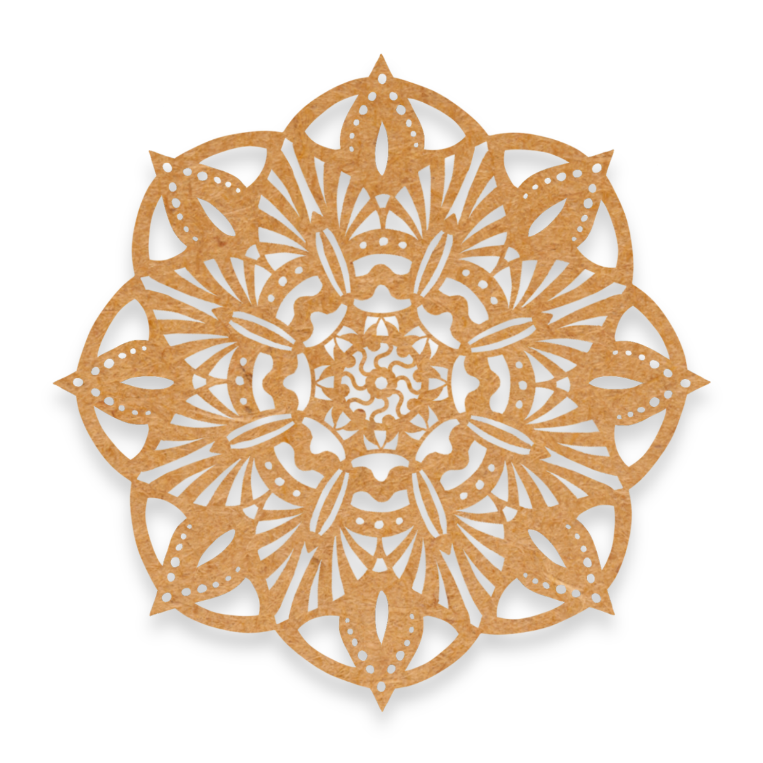 our striped flower mandala blank is intricately cut from 3mm MDF wood