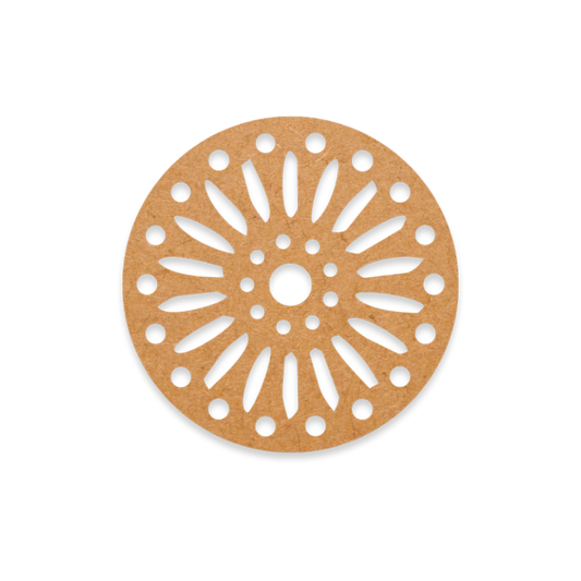 Decorative Sunflower mandala wooden blank cut out of 3mm MDF