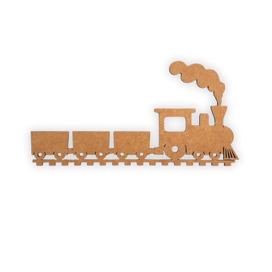 Steam Train MDF wood cutout