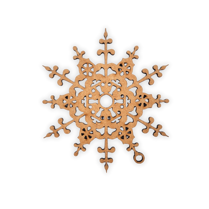 Decorative Twelve Point mandala wooden blank cut out of 3mm MDF