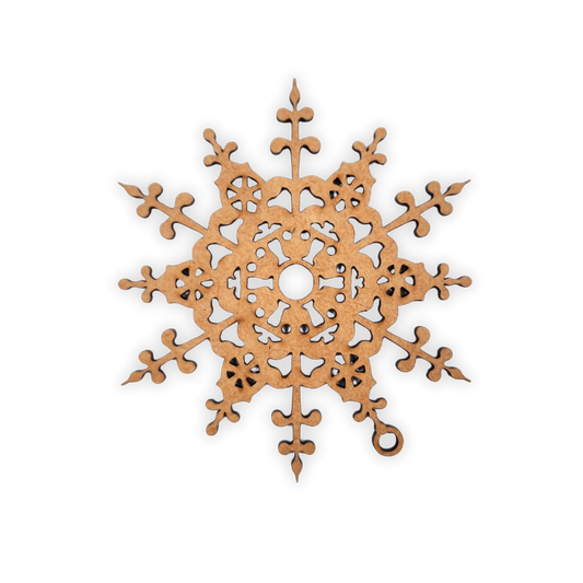 Decorative Twelve Point mandala wooden blank cut out of 3mm MDF