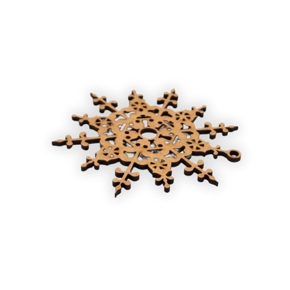 Decorative Twelve Point mandala wooden blank cut out of 3mm MDF side view