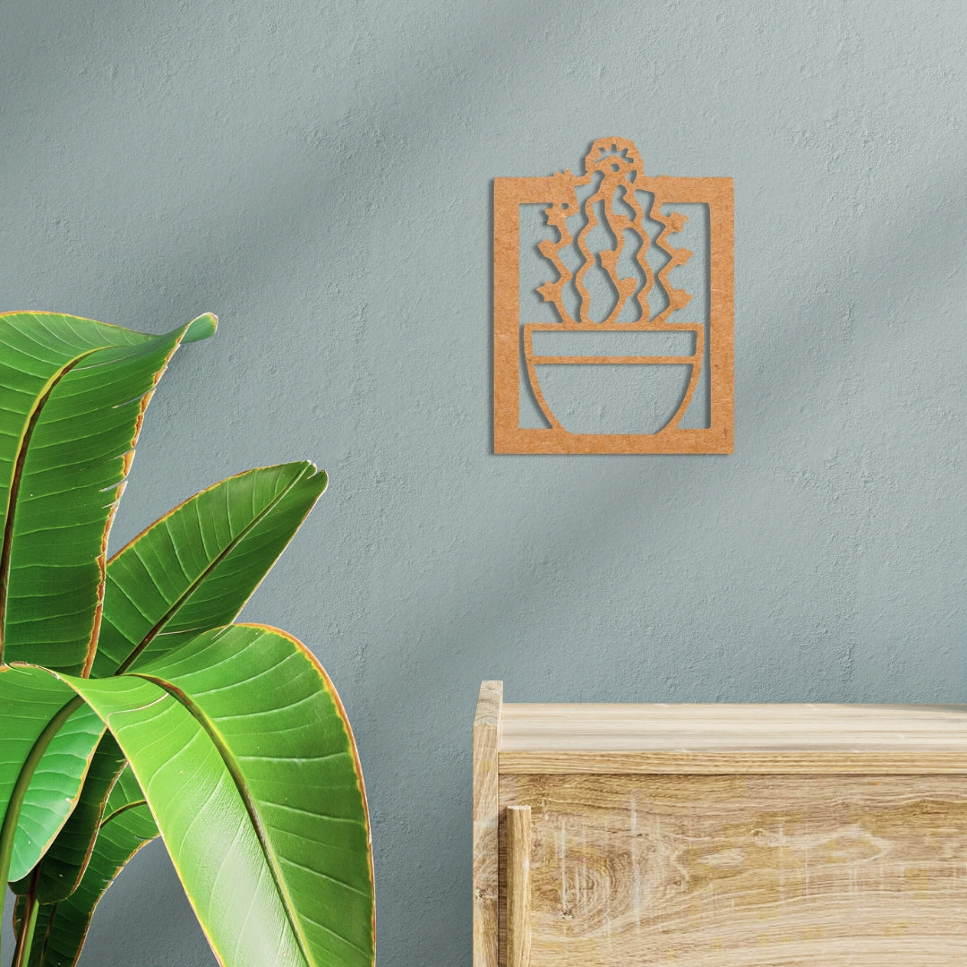 Potted Cactus Wall Decor