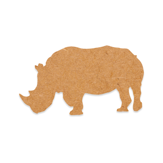Our Walking Rhino is intricately cut from 3mm MDF wood.