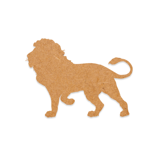 Our Walking Lion is intricately cut from 3mm MDF wood.