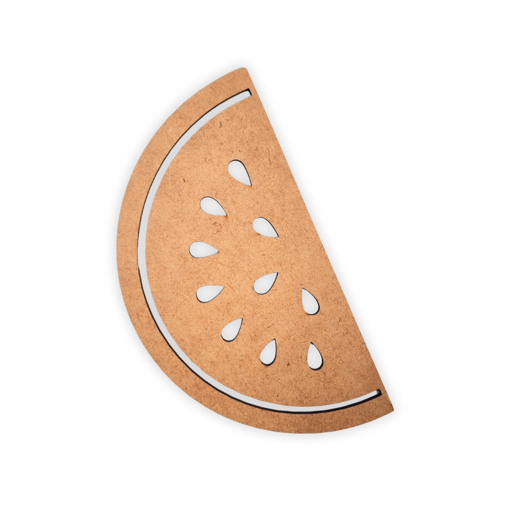 Watermelon slice wood blank cutout