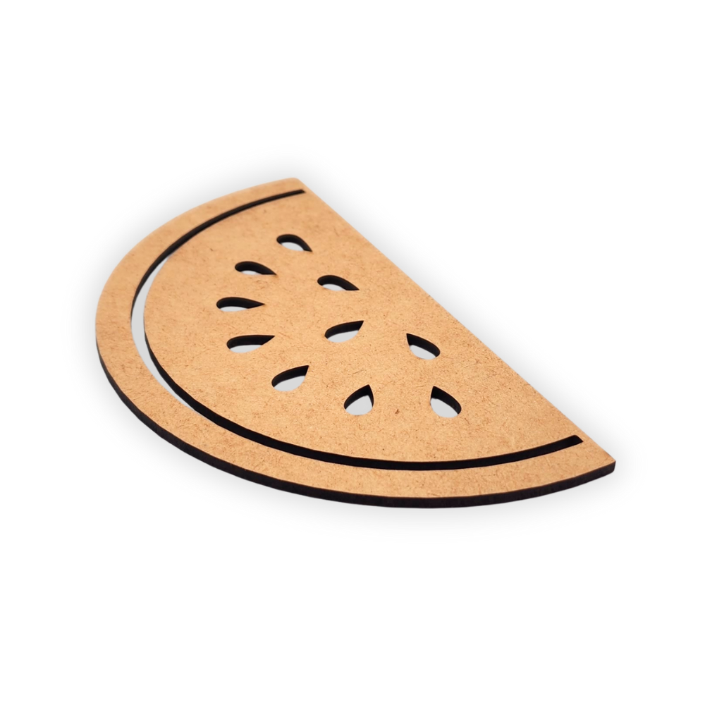 Watermelon slice wood blank cutout