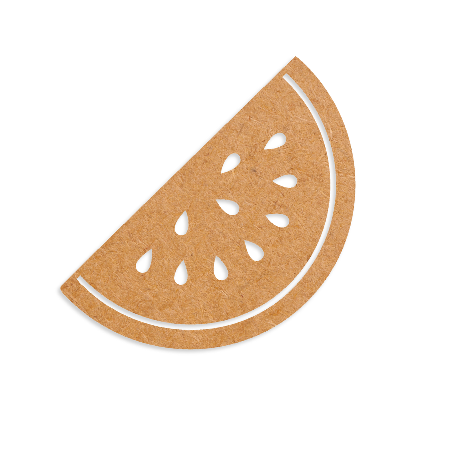 Our watermelon slice blank is intricately cut from 3mm MDF wood