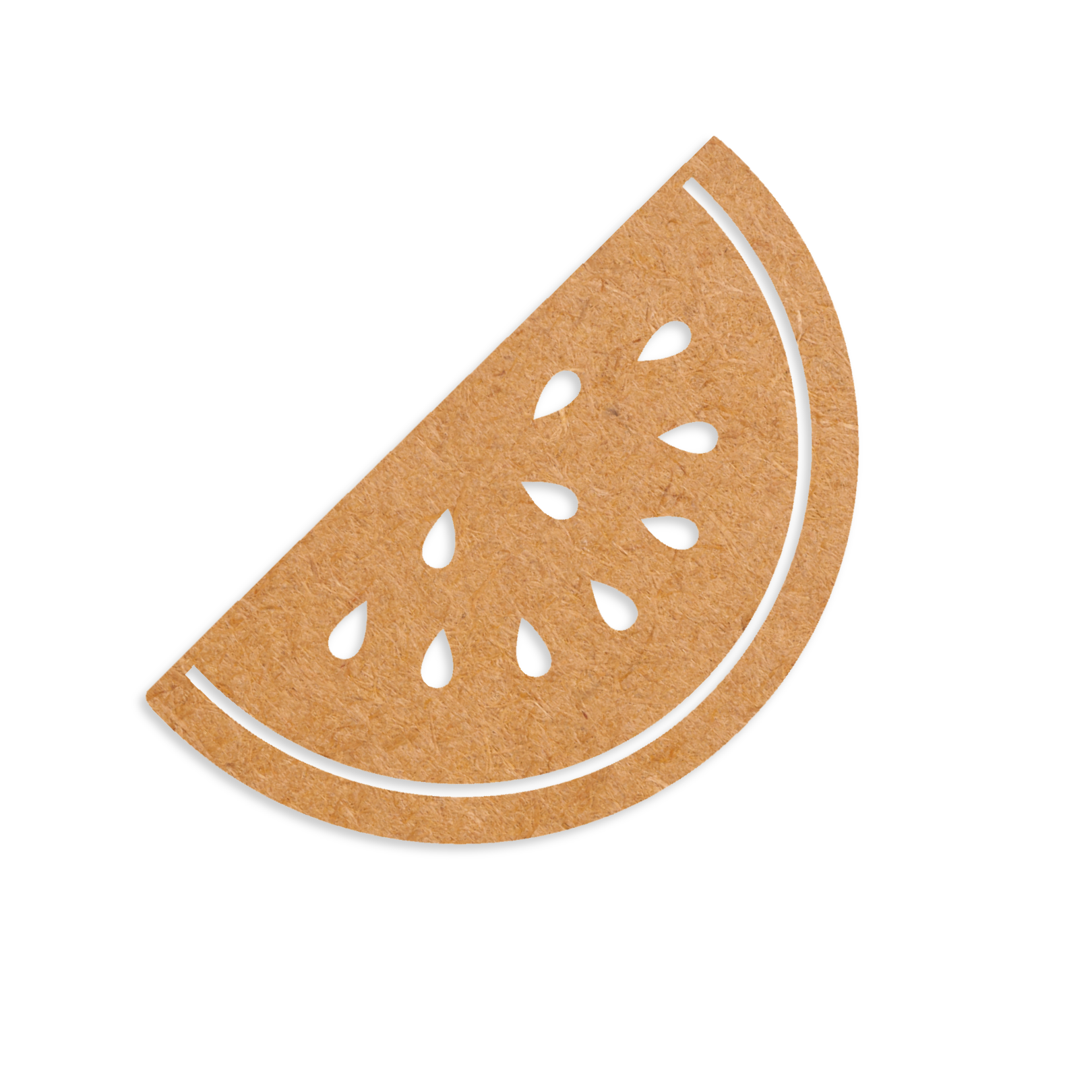 Our watermelon slice blank is intricately cut from 3mm MDF wood