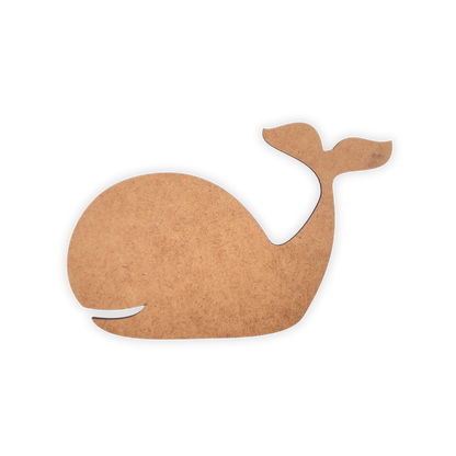 Happy Whale wood cutout