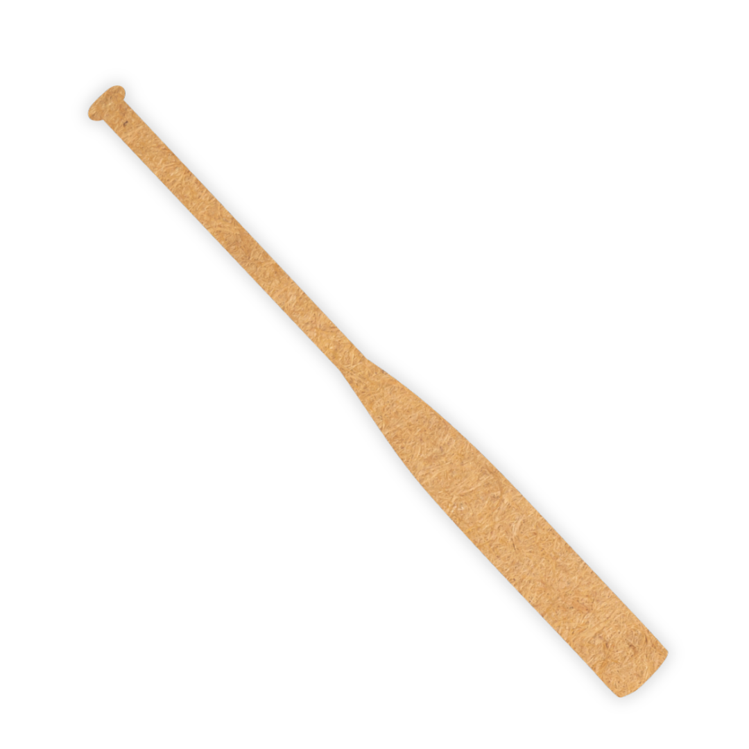 Wood laser cutout of an oar for rowing