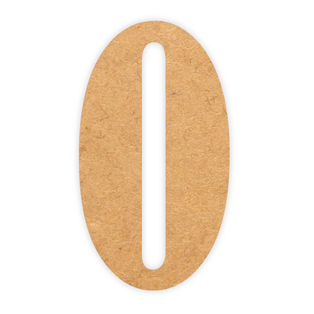 MSF wood laser cutout for kids parties of the number zero