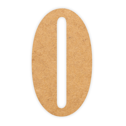 MSF wood laser cutout for kids parties of the number zero