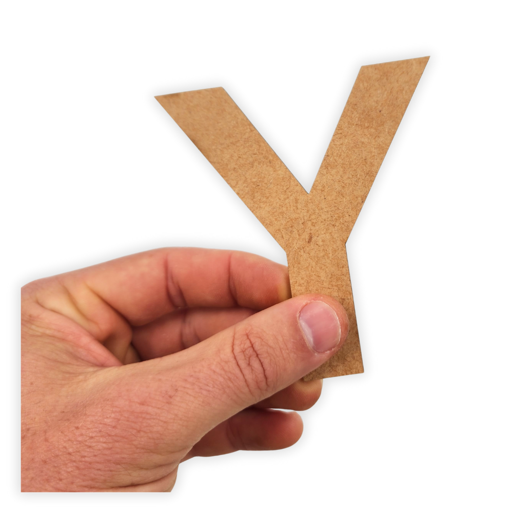 Blank wooden letter alphabet cutout for craft use