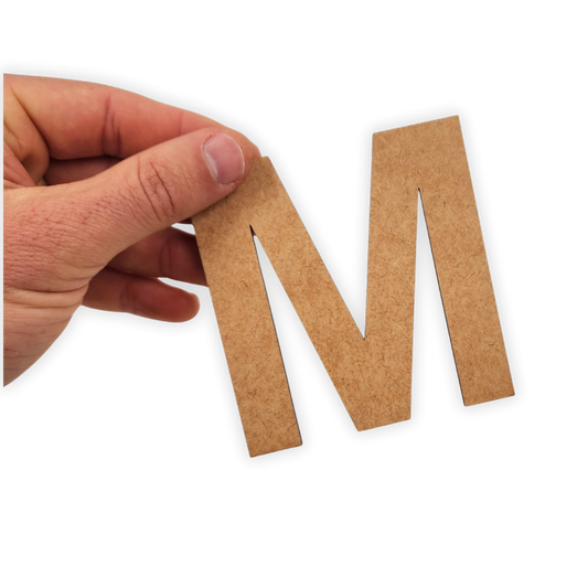 Wooden Alphabet Blank Letter Text Cutout 