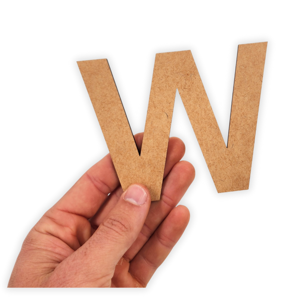 Wooden Alphabet Blank Letter Text Cutout 