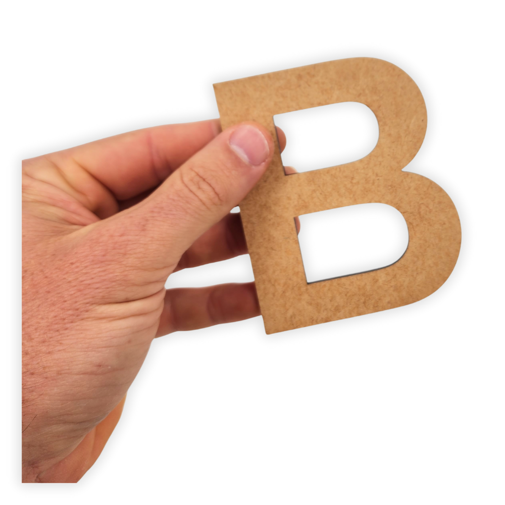 Wooden Alphabet Blank Letter Text Cutout 