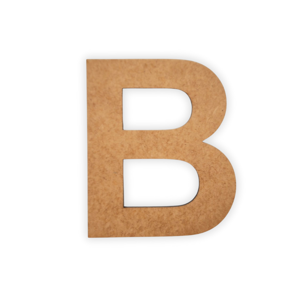 Wooden Alphabet Blank Letter Text Cutout 