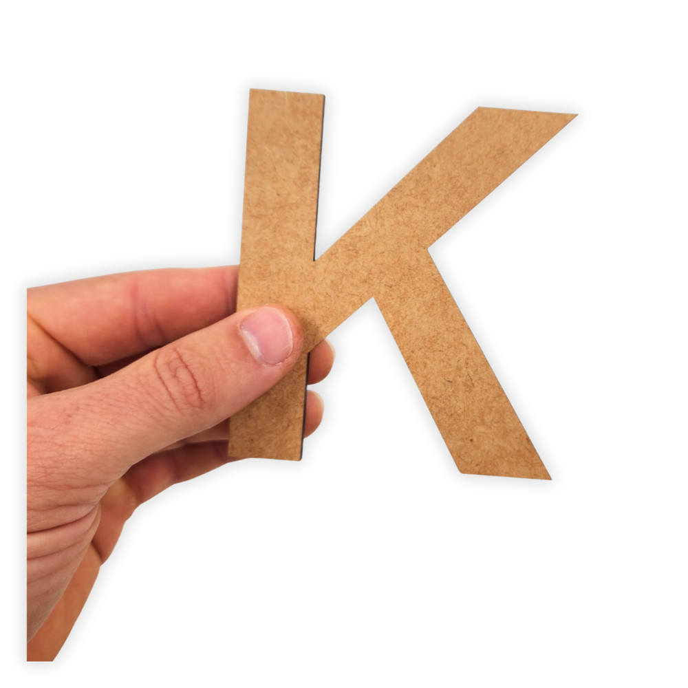 Wooden blank alphabet letter cutout