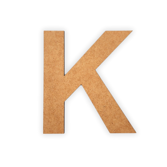 Wooden blank alphabet letter cutout