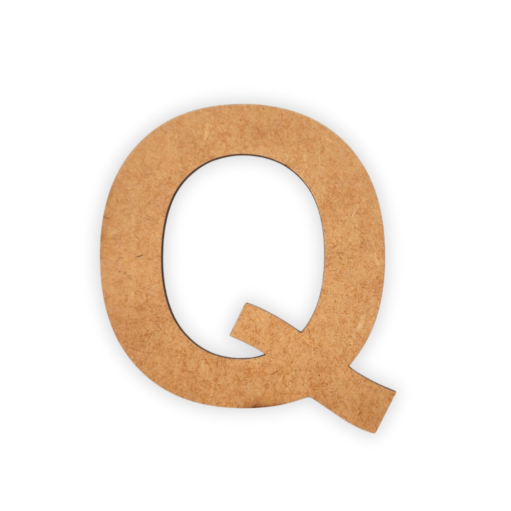 Wooden blank alphabet letter cutout