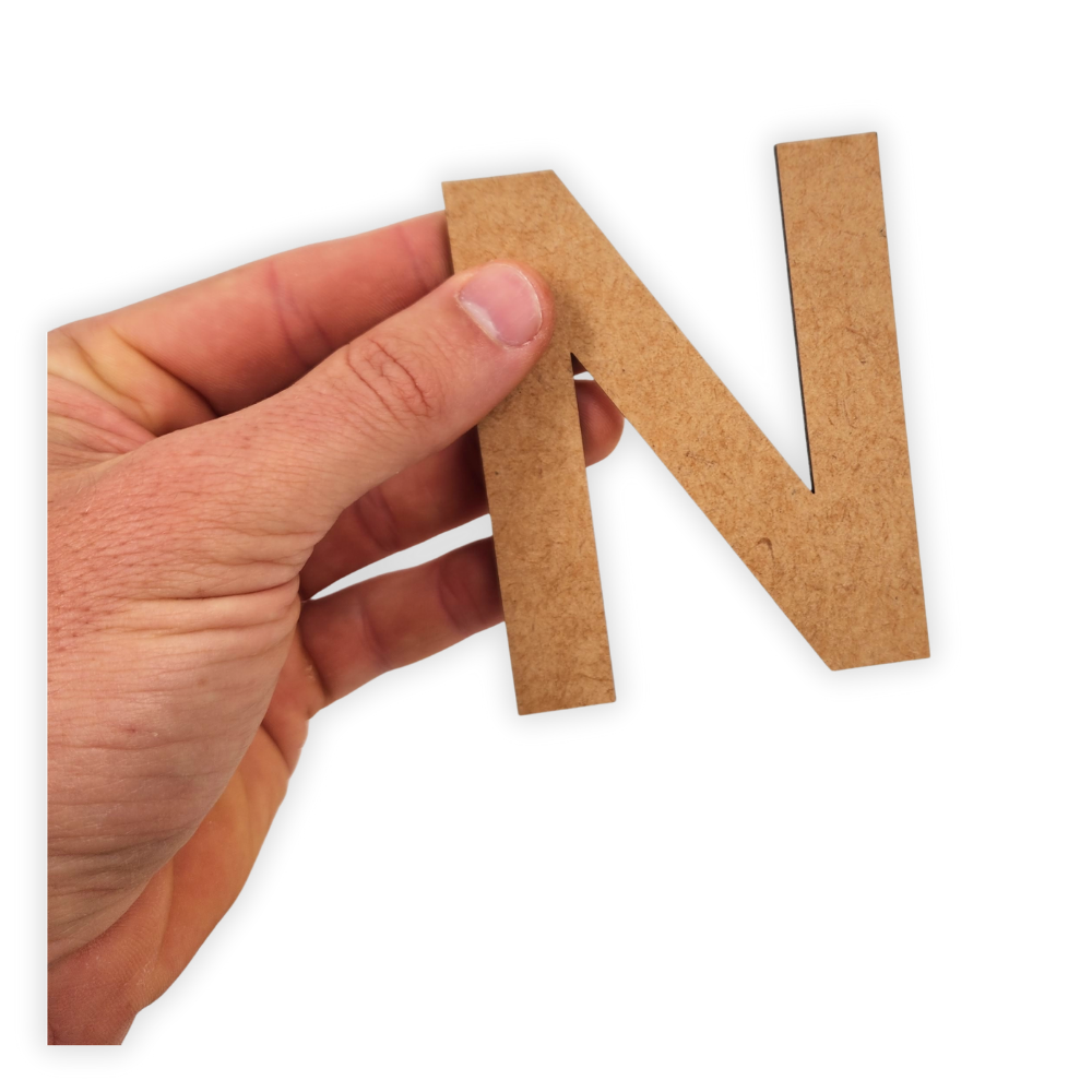 Wooden blank alphabet letter cutout