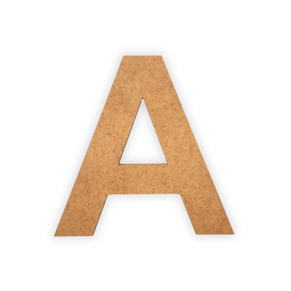 Wooden blank alphabet letter cutout