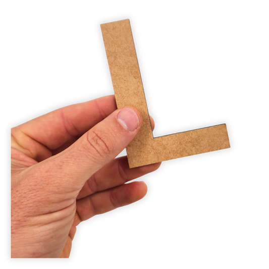 Wooden blank alphabet letter cutout