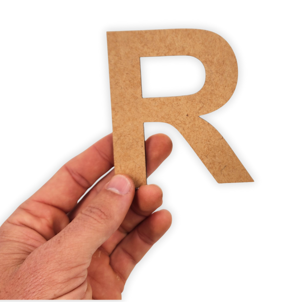 Wooden Alphabet Blank Letter Text Cutout 