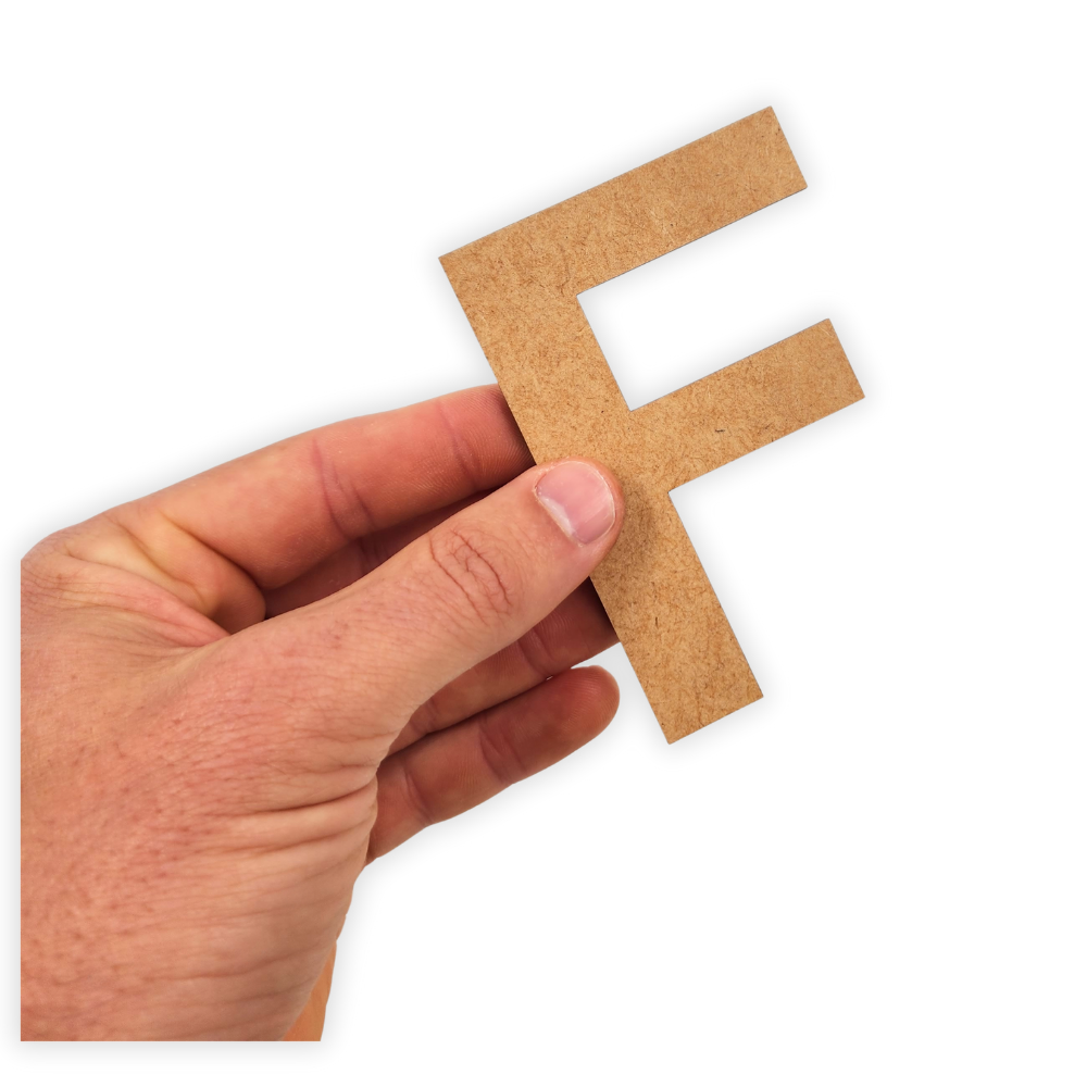 Wooden Alphabet Blank Letter Text Cutout 