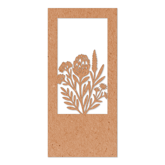 Fynbos botanical wooden bookmark