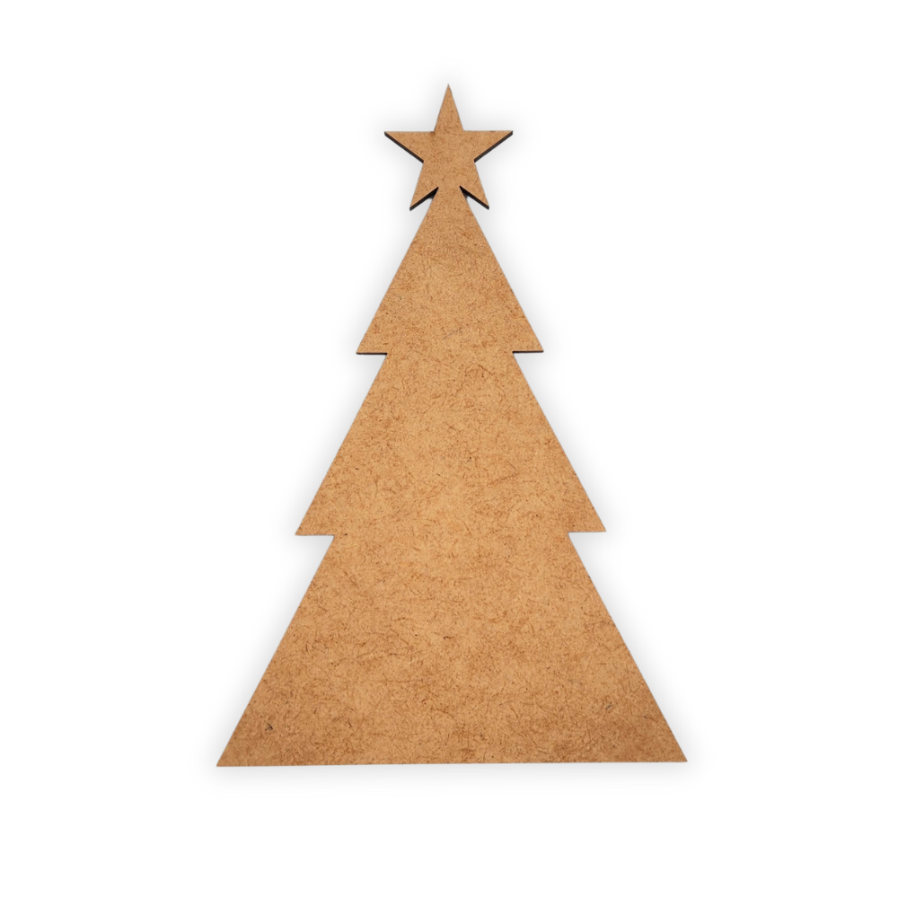 Geometric wooden Christmas tree decoration