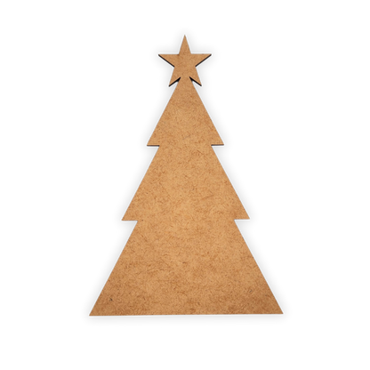 Geometric wooden Christmas tree decoration