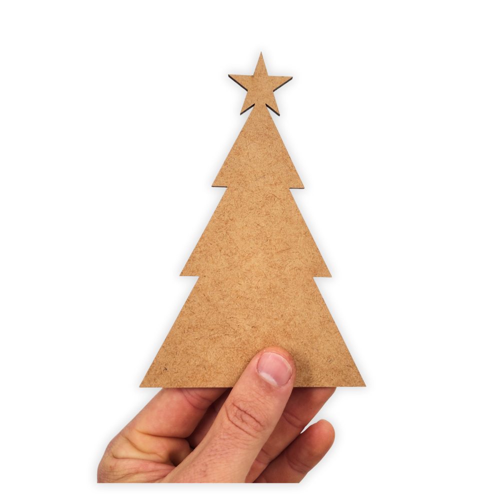 Geometric wooden Christmas tree decoration
