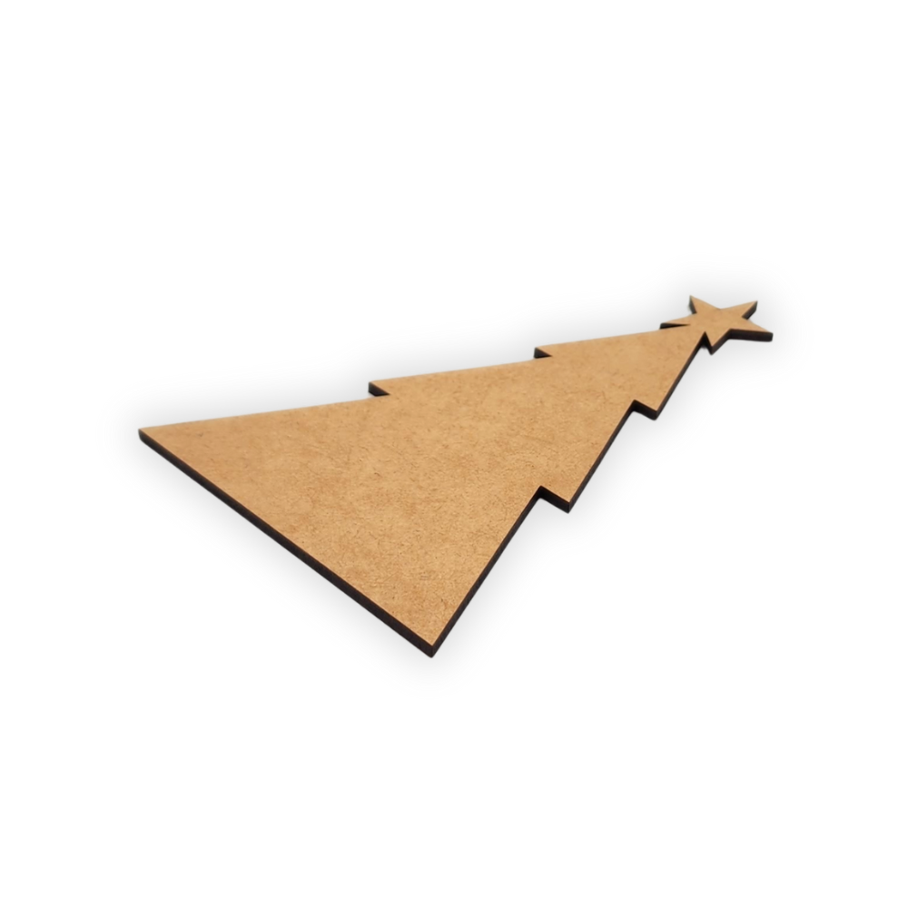 Geometric wooden Christmas tree decoration