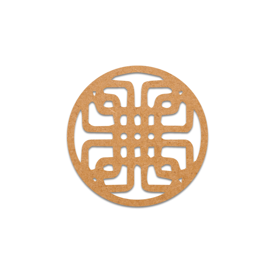 Laser cut wooden coaster for craft and creative projects