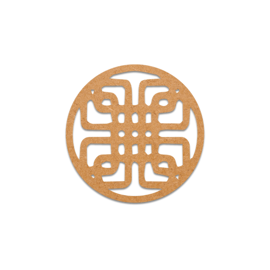 Laser cut wooden coaster for craft and creative projects